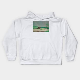 Un Matin De Pluie by Henri Rousseau Kids Hoodie